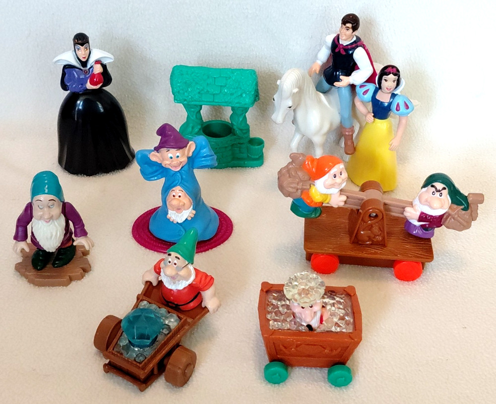 1992 Disney's Snow White McDonald's Happy Meal Toys COMPLETE Set Of 8